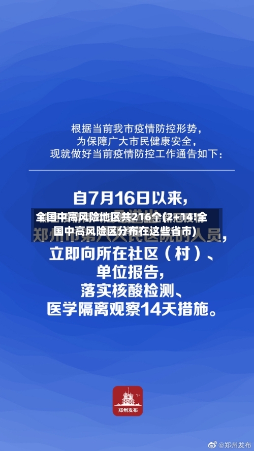 全国中高风险地区共216个(2+14!全国中高风险区分布在这些省市)-第2张图片